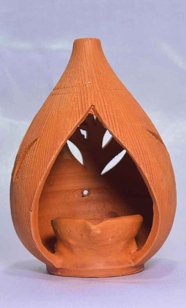 Nariyal Diya - Terracotta